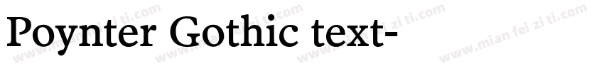 Poynter Gothic text字体转换
